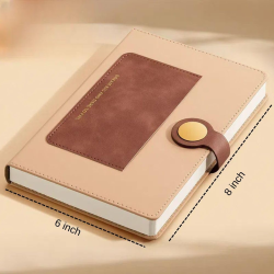 Carnet A5 en Similicuir Marron Kinkele T2601 avec Poche Avant et Fermeture Magnétique - Élégant et Professionnel | Maroc