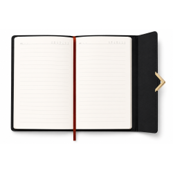 Agenda en Similicuir Noir DICAI E152-25 avec Fermeture Magnétique en Forme de V - Élégance Premium | Maroc