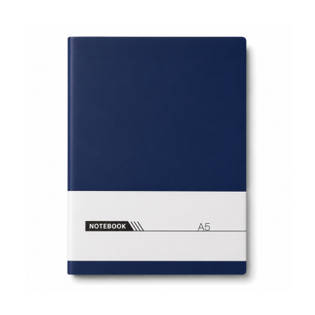 Notebook A5 à Couverture Rigide Bleu Marine – 60 Feuilles 80g - Élégant et Professionnel | Maroc