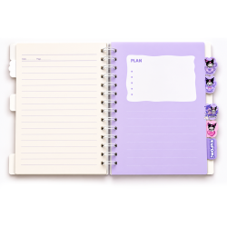 Cahier à Spirales Kuromi A5 Violet avec Couverture Rigide - Kawaii et Tendance | Maroc
