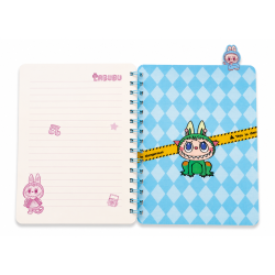 Cahier à Spirale LABUBU Bleu A5 avec Couverture Rigide - Original et Tendance | Maroc