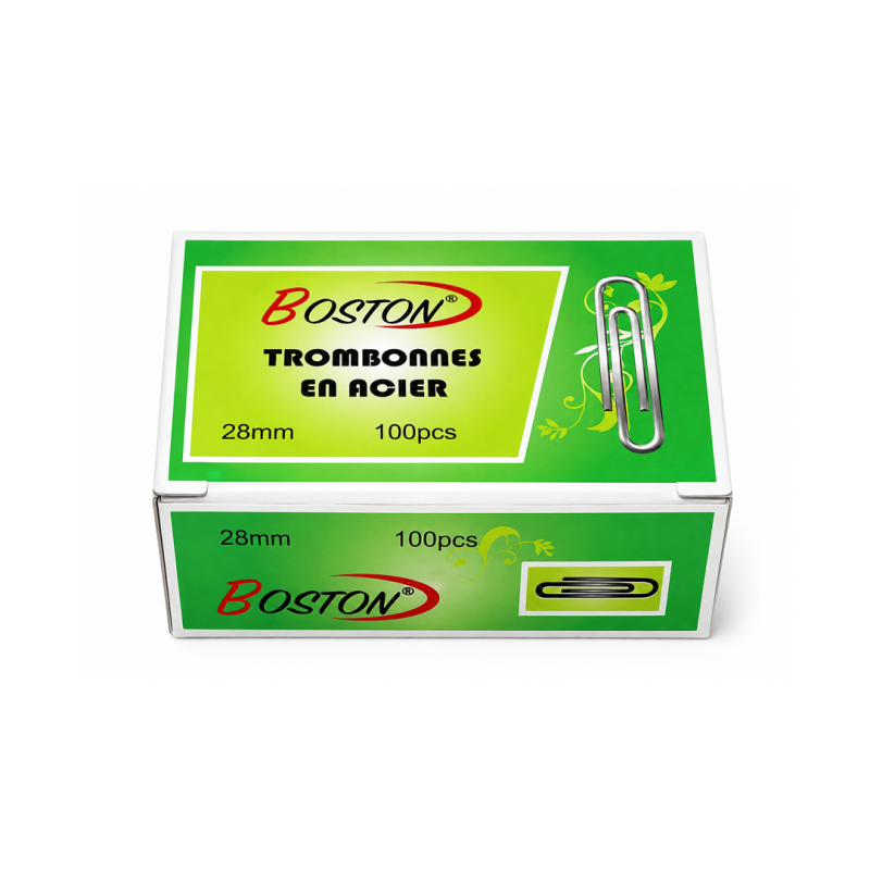 Trombones 28 mm BOSTON - Fixation Solide et Organisation Professionnelle | Maroc