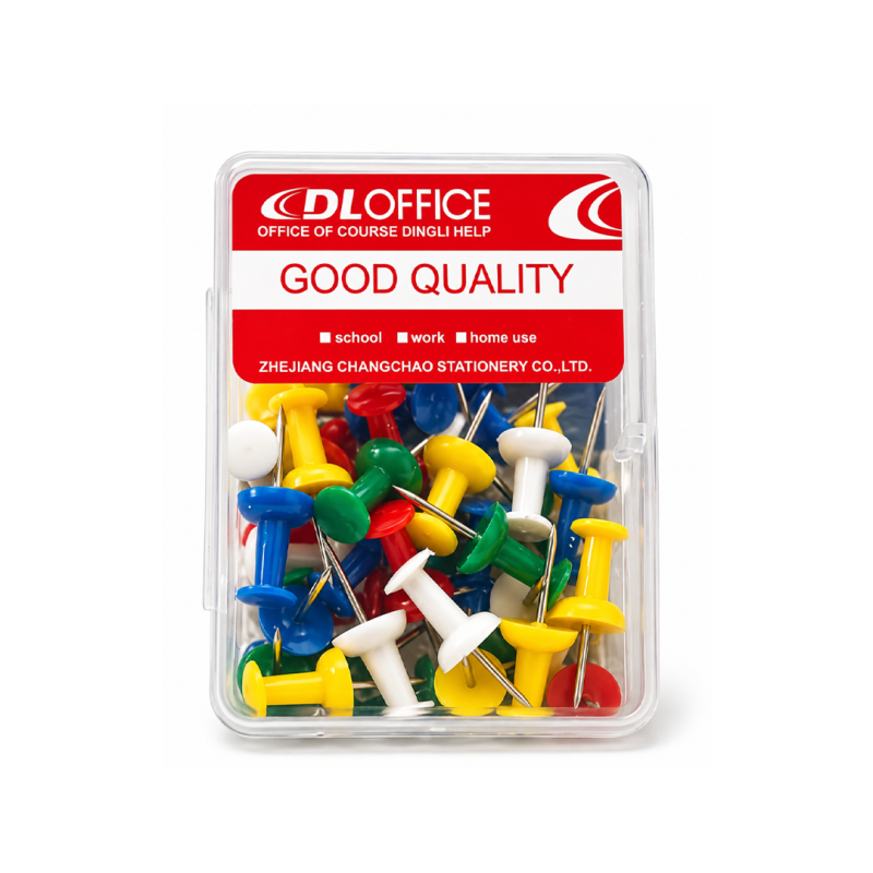 Épingles de Fixation Colorées DL047 DLOFFICE - Punaises de Bureau Pratiques et Colorées | Maroc
