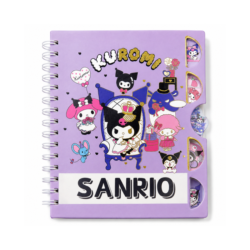 Cahier à Spirales SANRIO A5 Violet avec Couverture Rigide - Kawaii, Élégant et Tendance | Maroc