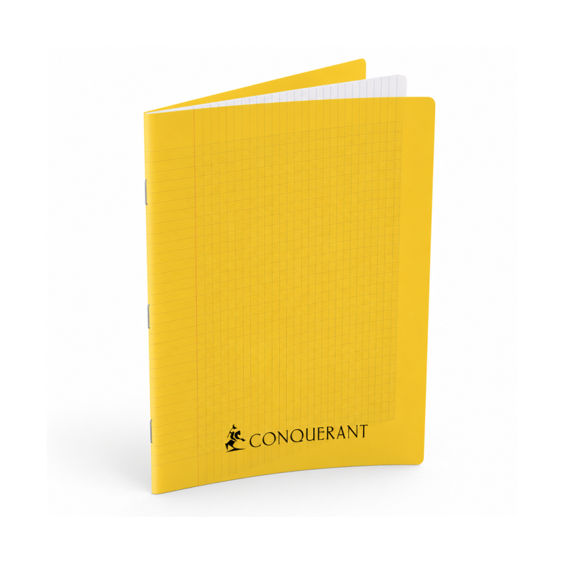 Cahier Conquérant Polypro Jaune – 192 Pages - Grande Capacité et Couverture Résistante | Maroc