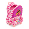 Cartable à Roulettes Trolley 12" Dora ND12-TRF - 2 Poches, Tissu Satiné Imperméable | Maroc