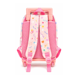 Cartable à Roulettes Trolley 12" Enfant TD24-2 - Motifs Animés, 2 Poches et Porte-Clés Inclus | Maroc