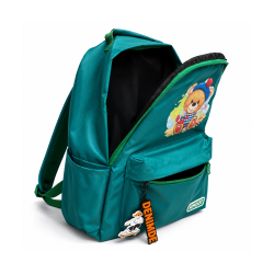 Sac à Dos 16" Enfant Vert à 2 Poches avec Porte-Clés - Motifs Fille et Garçon | Maroc