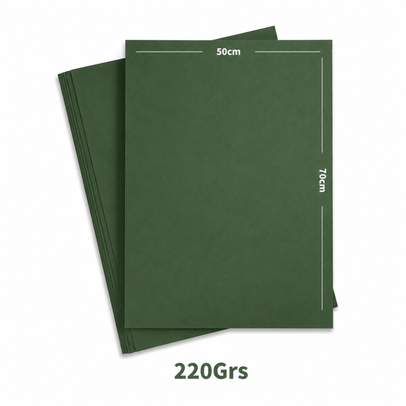 Feuille Papier Canson Verte 220 g/m² – Format 50 x 70 cm - Papier Créatif Haute Qualité | Maroc