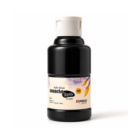 Gouache Noire Express XJ-3558 – 250 ml - Peinture Haute Couverture pour Travaux Artistiques | Maroc