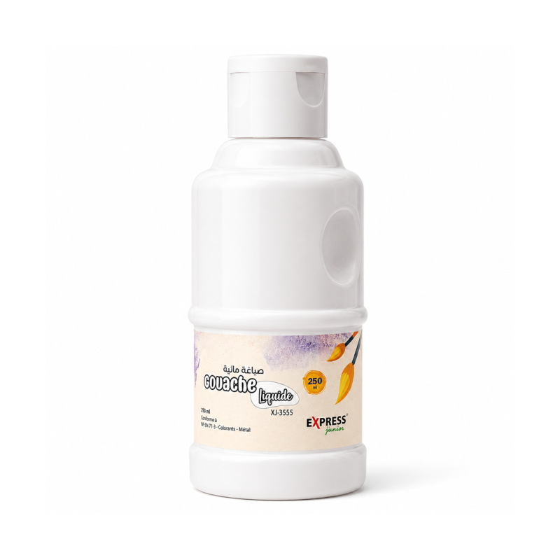 Gouache Liquide Blanche XJ-3565 – 250 ml - Peinture Artistique Haute Couverture | Maroc