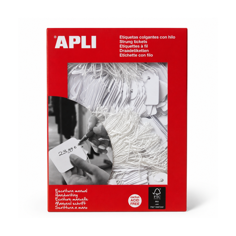 Boîte de 1000 Étiquettes à Fil APLI 18 × 29 mm Réf. 00389 - Étiquettes de Marquage | Maroc