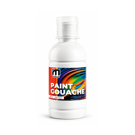Gouaches en bouteille de 250ml Blanc Réf : MS-250N WHITE | Maroc
