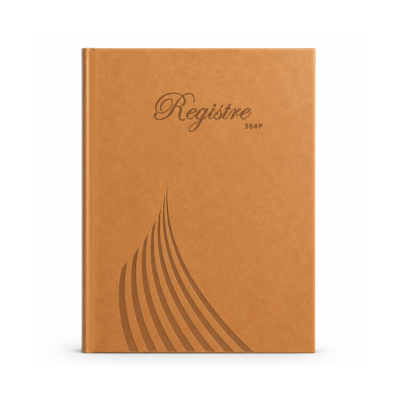 Registre 4 Mains 384 Pages en Simili Cuir - Registre Comptable Relié pour Bureau, Administration et Entreprises | Maroc
