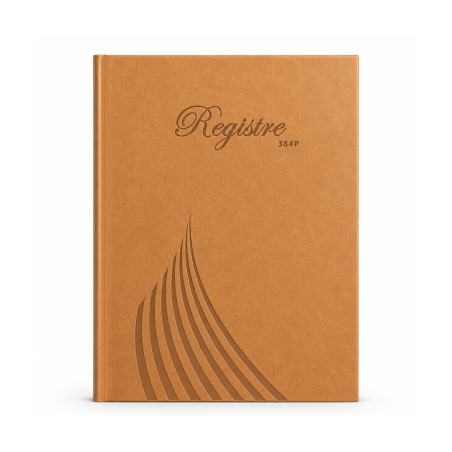 Registre 4 Mains 384 Pages en Simili Cuir - Registre Comptable Relié pour Bureau, Administration et Entreprises | Maroc