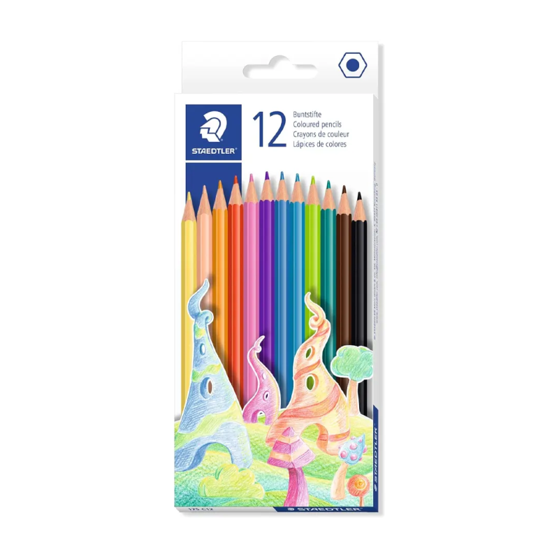 Crayons de Couleur STAEDTLER Noris Club Boîte de 12 Réf. 175 C12 - Crayons de Coloriage pour École | Maroc