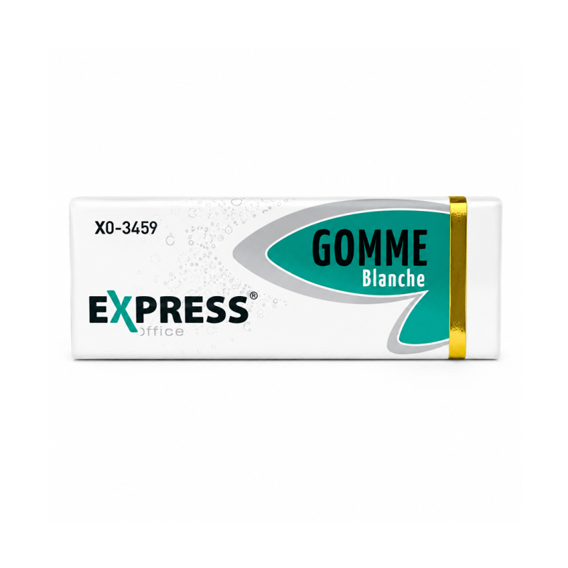 Gomme Blanche XO Grand Modèle Réf. XO-3459 - Gomme Haute Qualité pour Écriture, Dessin et Usage Scolaire | Maroc