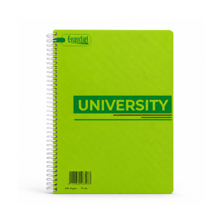 Cahier Spirale University Essentiel 240 Pages 70 g 5×5 - Cahier à Spirale Quadrillé pour Études, École et Bureau | Maroc