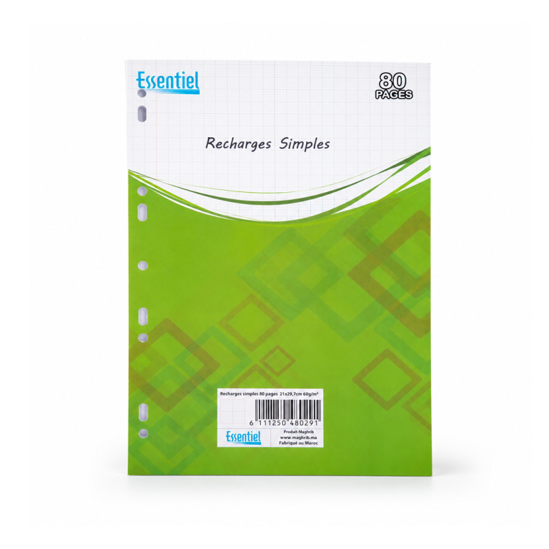 Recharges Simples A4 Essentiel 80 Pages Seyès - Feuilles Perforées pour Classeur, École et Bureau | Maroc