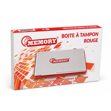 Boîte à Tampon Encreur Rouge MEMORY Réf. 126RG - Tampon Encreur pour Cachets Administratifs, Bureau et Entreprise | Maroc