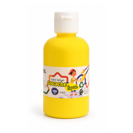 Gouache à Eau Jaune 125 ml Réf. XJ4517 - Peinture Gouache pour École, Loisirs Créatifs et Activités Artistiques | Maroc