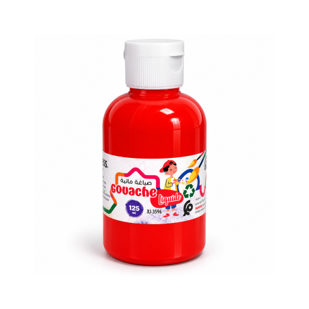 Gouache à Eau Rouge 125 ml Réf. XJ3596 - Peinture Gouache pour École, Loisirs Créatifs et Activités Artistiques | Maroc