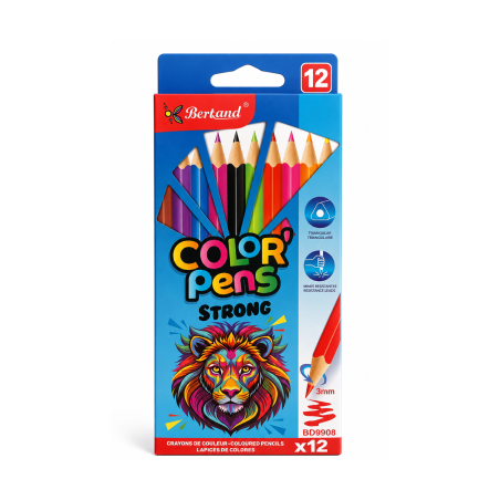 Feutres de Coloriage 12 Couleurs Réf. BD9908 - Boîte de 12 Feutres Colorés pour École, Dessin et Loisirs Créatifs | Maroc