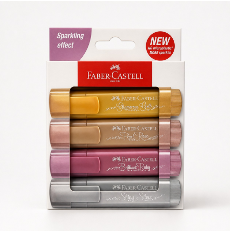 Fluorescent 4 Couleurs Faber-Castell Réf. 25 46 74 - Surligneur Multicolore Pratique | Maroc