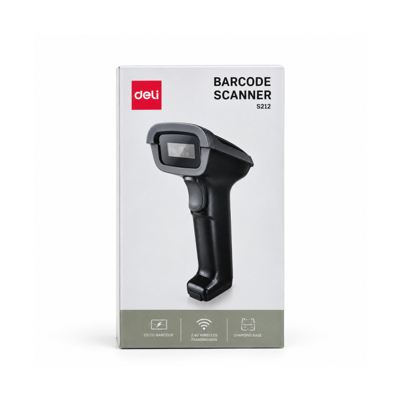 Lecteur Code-Barres Deli E212 - Scanner Rapide et Ergonomique pour Commerce | Maroc
